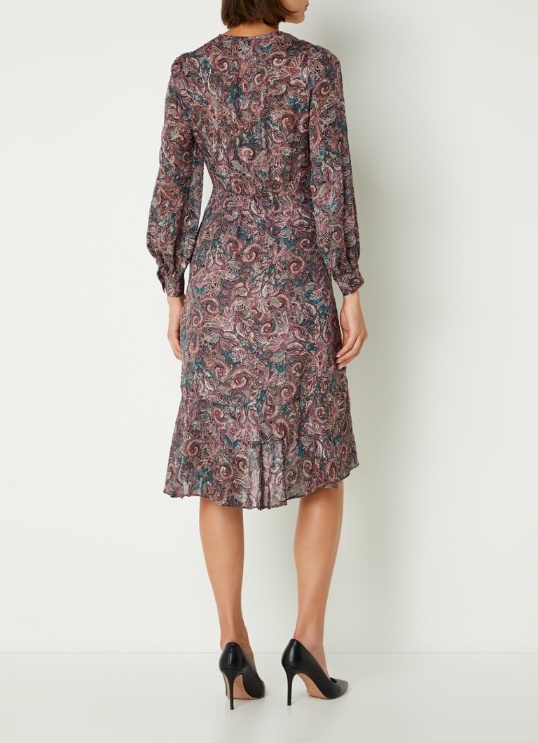 Vestido midi Jaelyn de Gerard Darel con estampado de cachemir