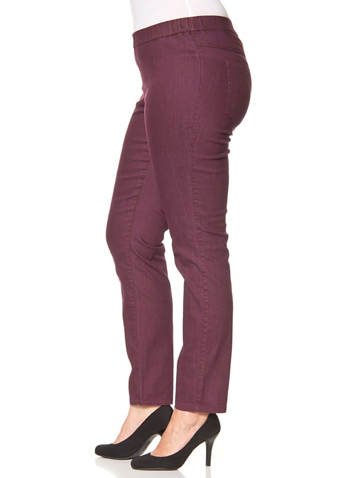Ulla Popken Jeggings in Aubergine günstig kaufen 44