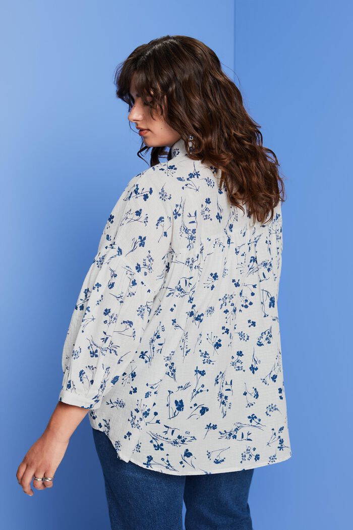 CURVY Oversize-Hemdbluse, 100 % Baumwolle