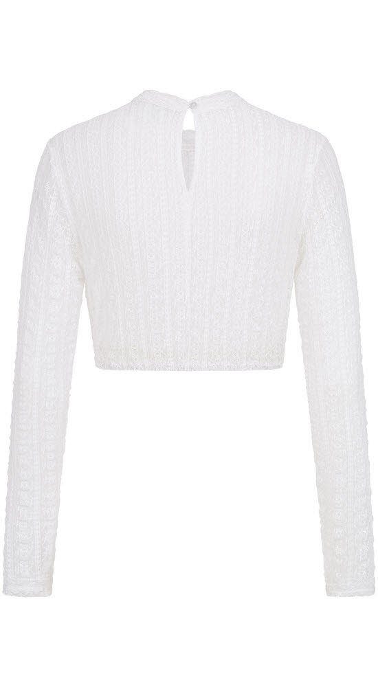 Nübler Dirndlbluse Dirndlbluse Langarm Johanna in Weiß von Nübler