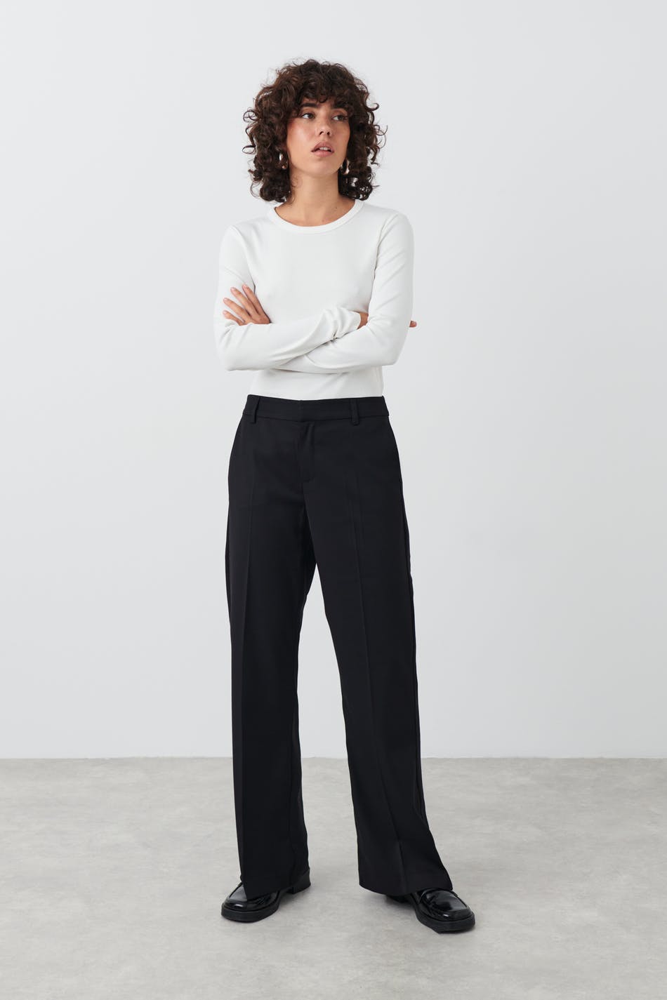Low waist suit trousers