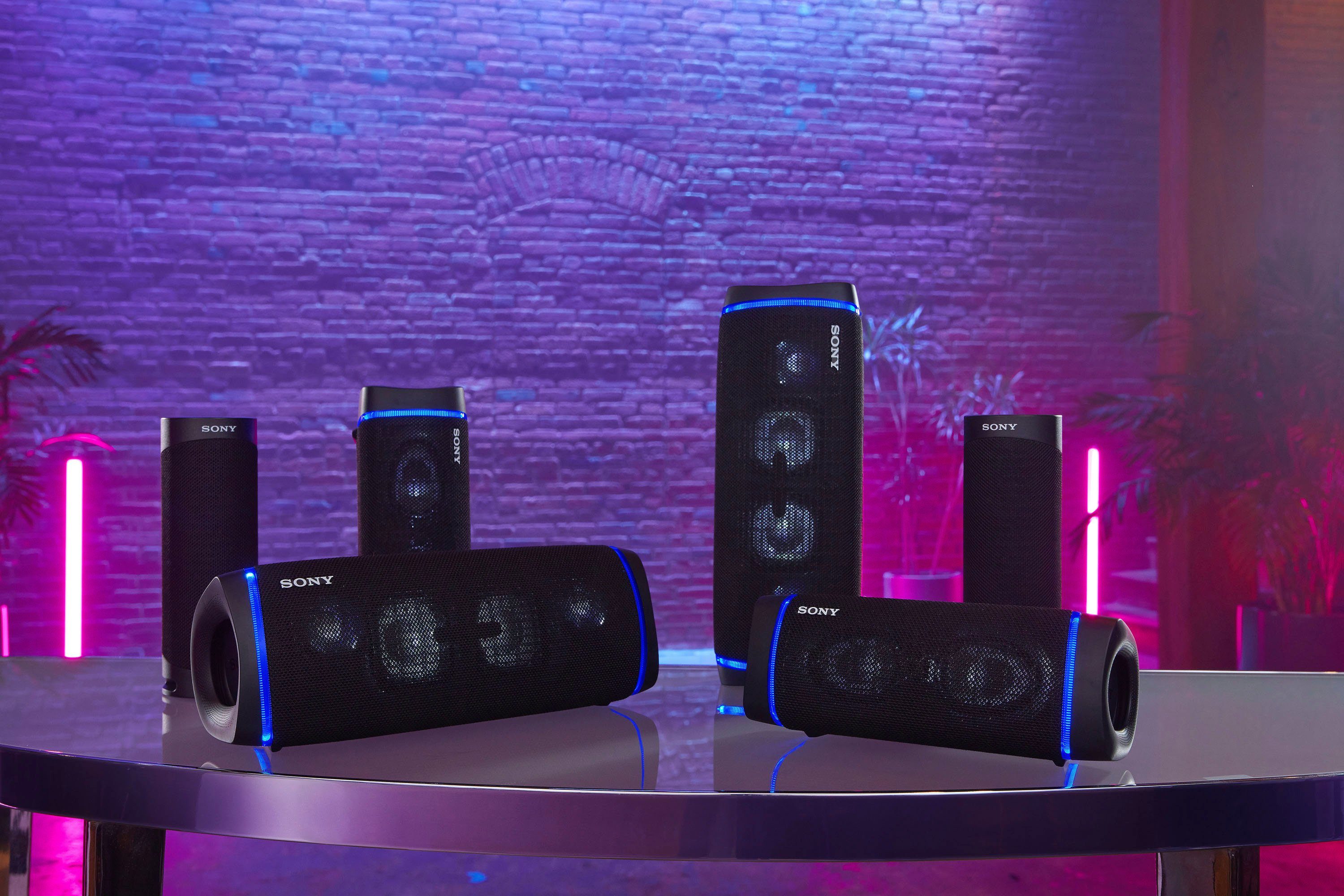 Sony SRS-XB23 tragbarer, kabelloser Bluetooth-Lautsprecher (Bluetooth, 12h Akkulaufzeit, wasserabweisend, Extra Bass)