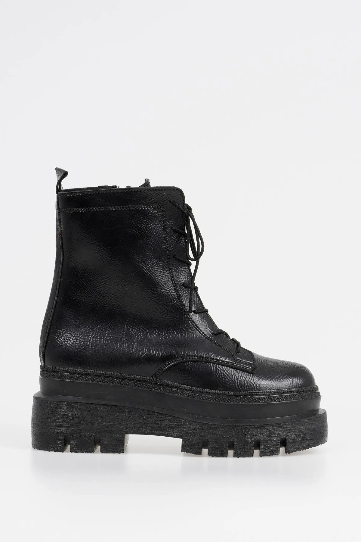 CZ London  Damen-Schnürstiefel mit Plateau und hoher Sohle