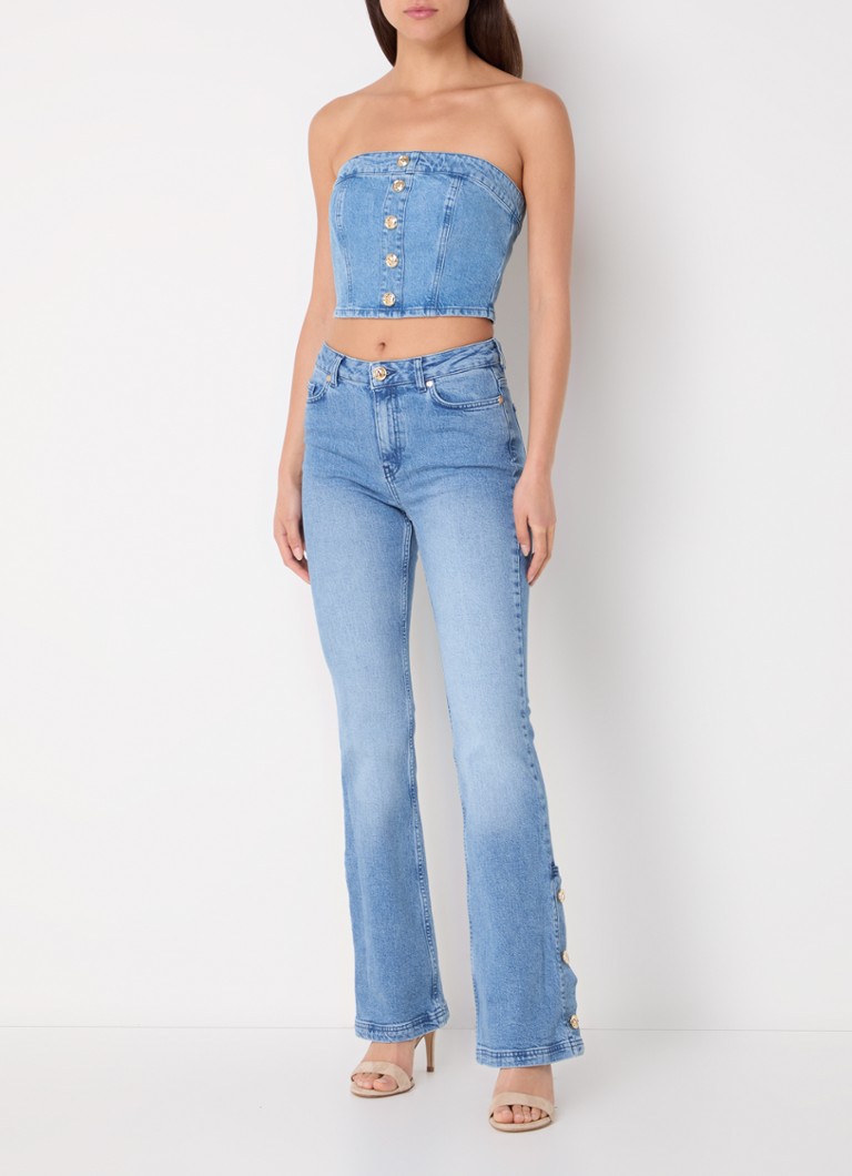 NIKKIE Delaware στράπλες τζιν crop top