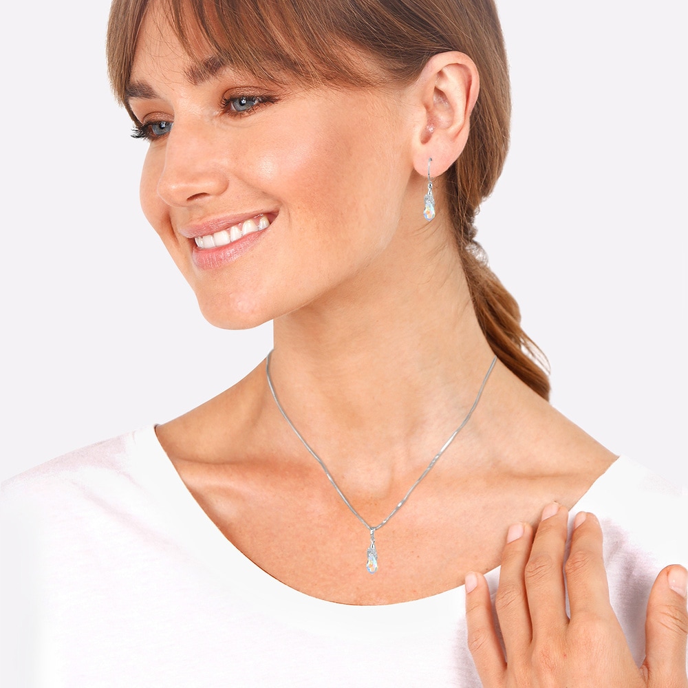 Elli Elli Ensemble de Bijoux Kristalle 925 Sterling Silber Bijoux