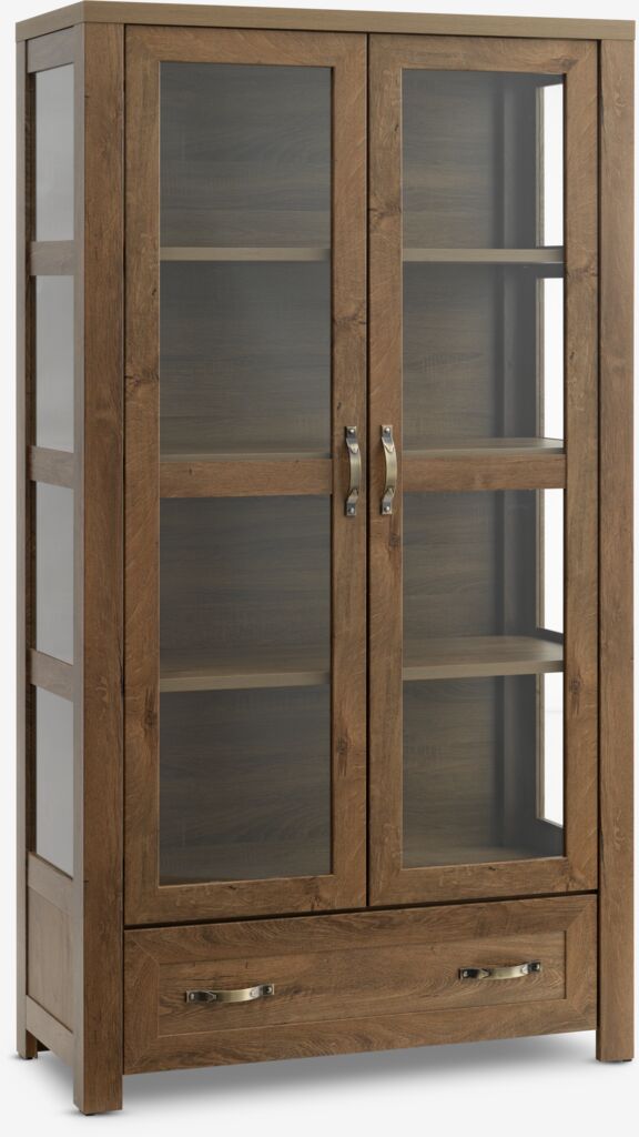JUNGEN Display cabinet JUNGEN 2 doors 1 drawer wild oak color