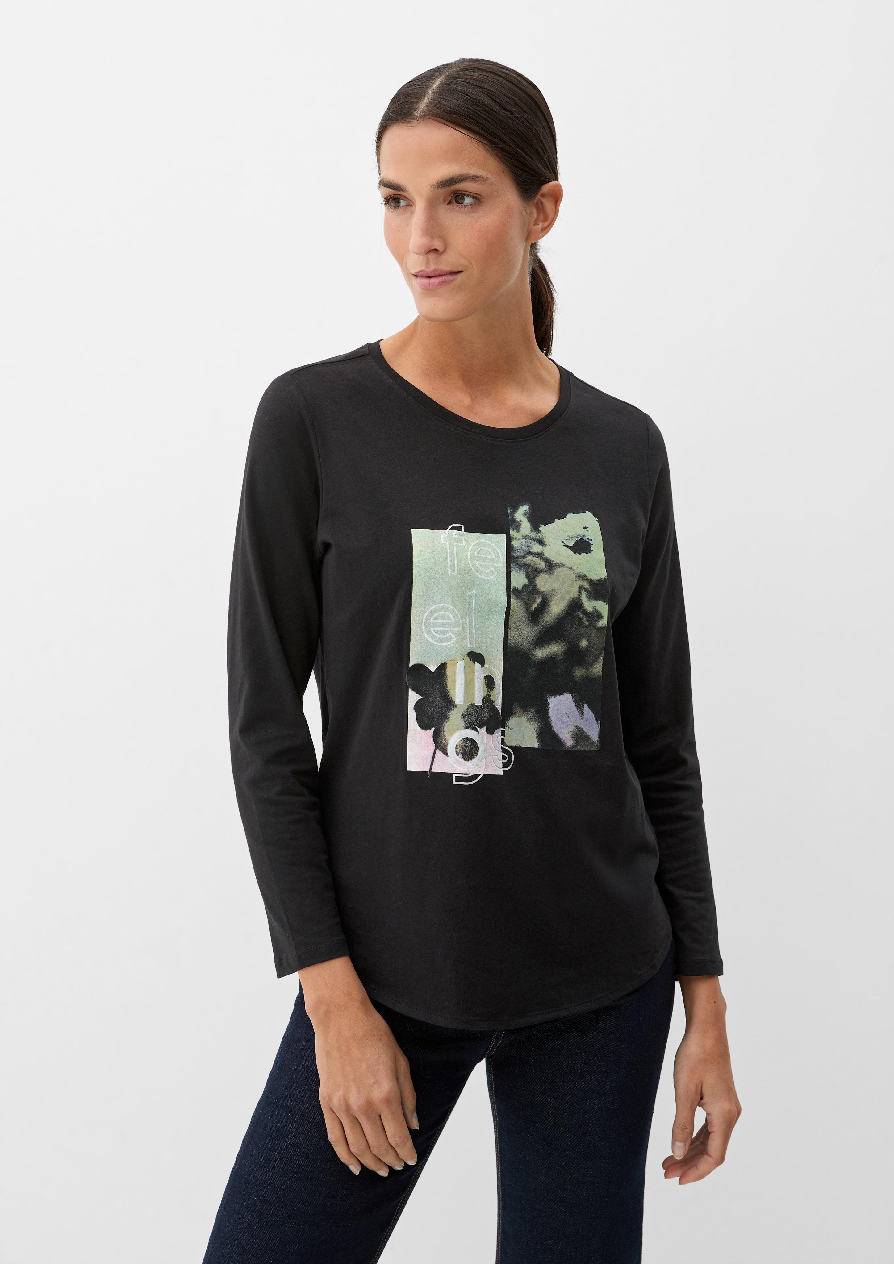 Baumwoll-Shirt mit Effektprint  2122517-99D2