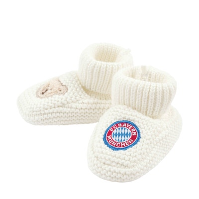 Mütze + Babyschuhe FC Bayern, weiß