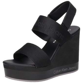 Calvin Klein Wedge Sandal Webbing in schwarz