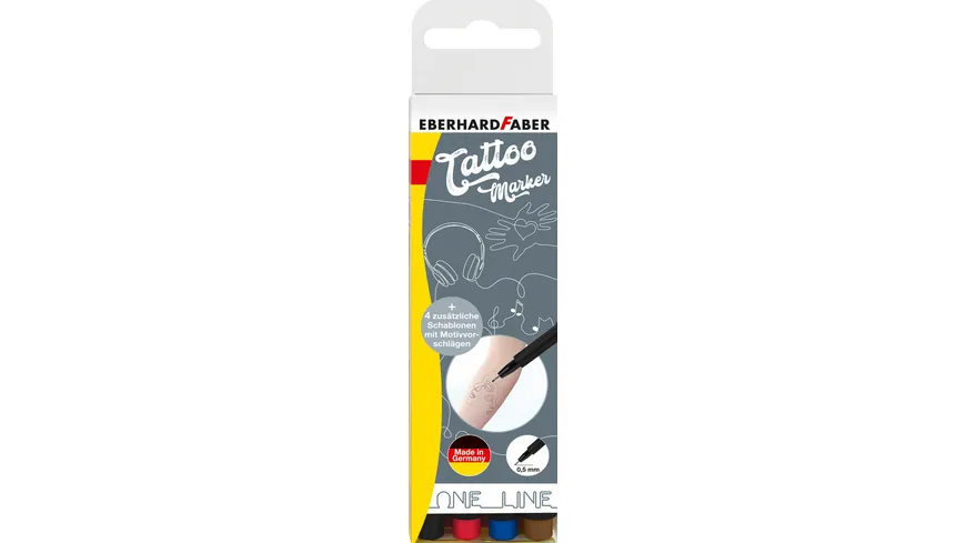 EBERHARD FABER Hautmarker Tattoo Marker Set One Line 4er Etui