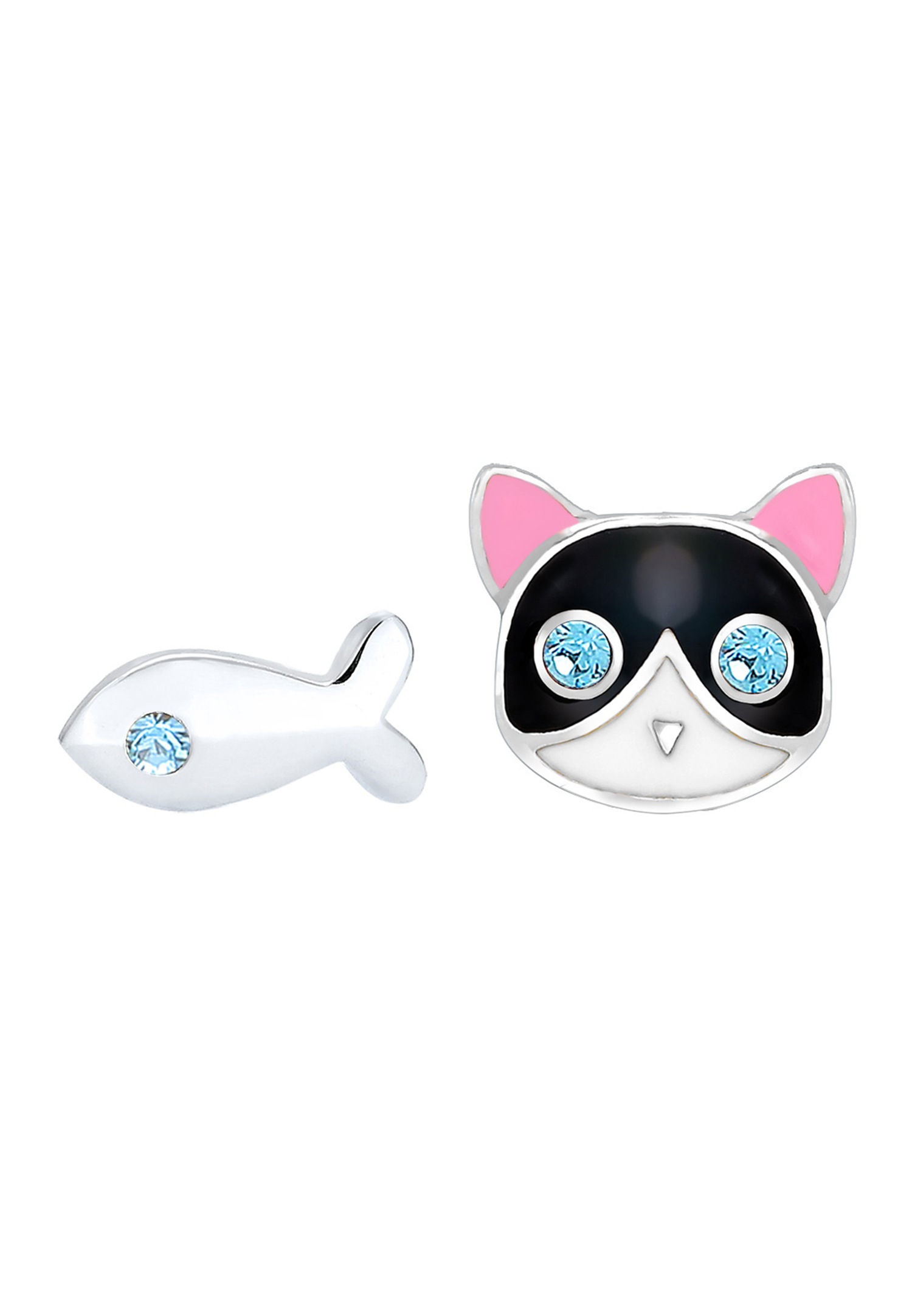 Elli Fish and Cat Crystal Child (925/1000) Plata