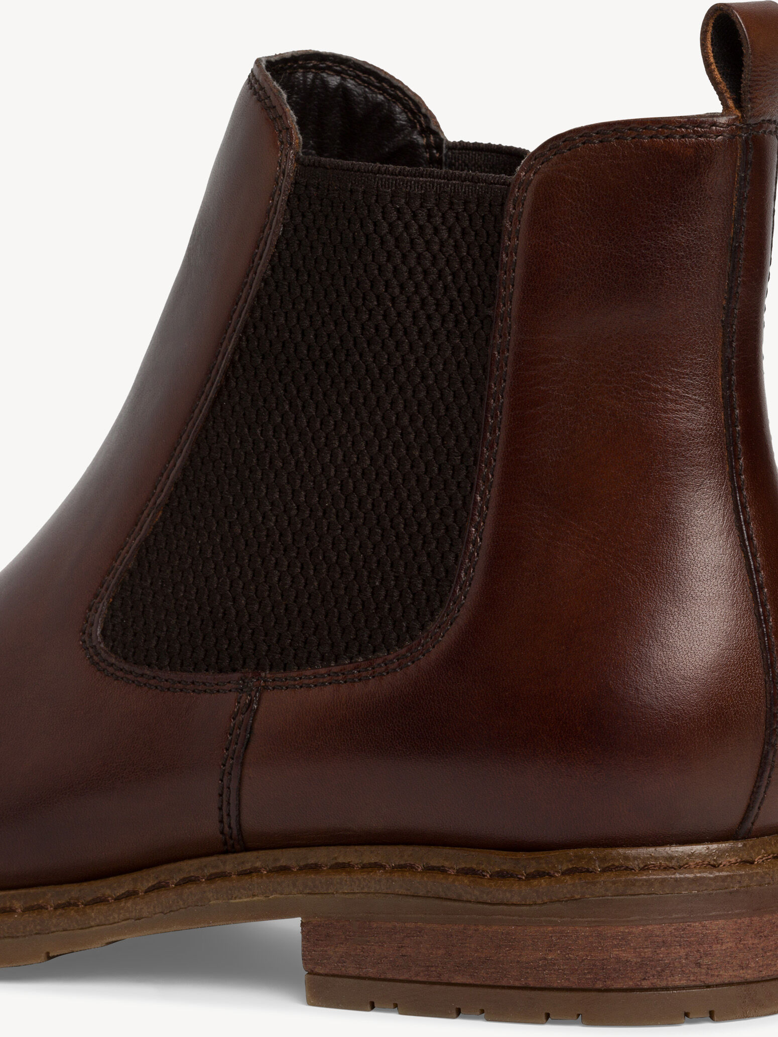 Bottine Chelsea en cuir - marron