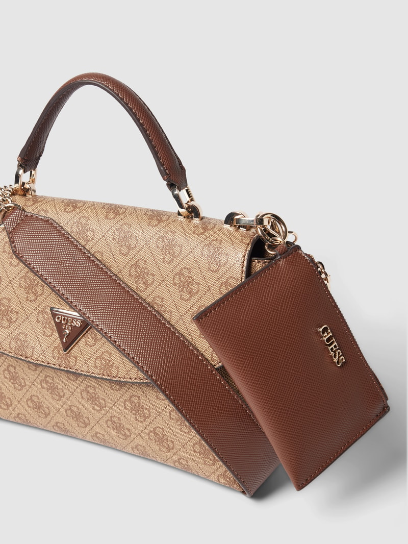 Handtasche mit Allover-Muster Modell 'CRAIG' in beige
