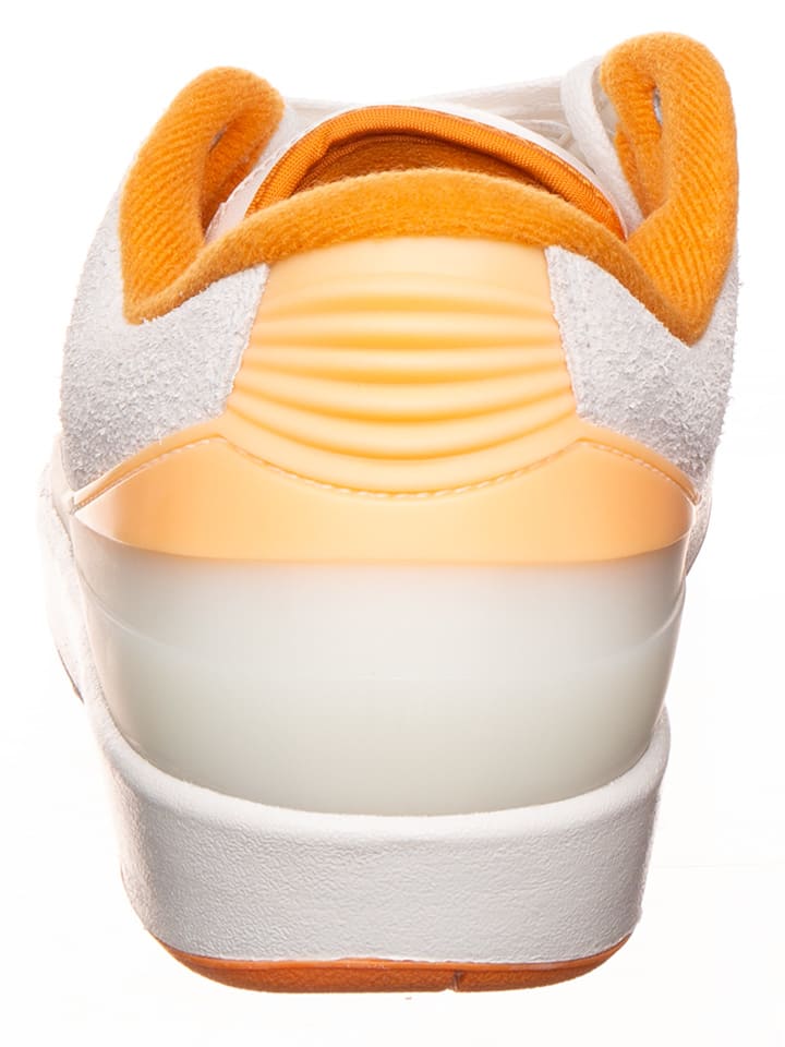 Air Jordan Leder-Sneaker ''2 Retro Low'' in Weiß/ Orange günstig kaufen