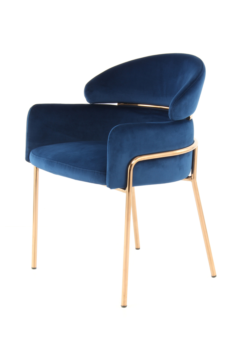 Kayoom Stuhl Corey 125 Blau / Roségold