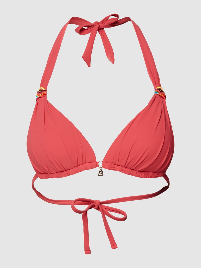 Bikini-Oberteil mit Ziernähten Modell 'NIKO LIMA' in pink