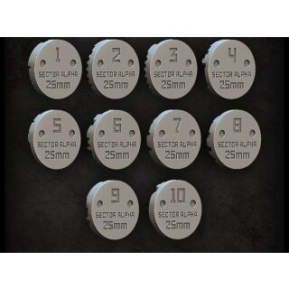 Alpha Sector Bases - Round 25mm (10)