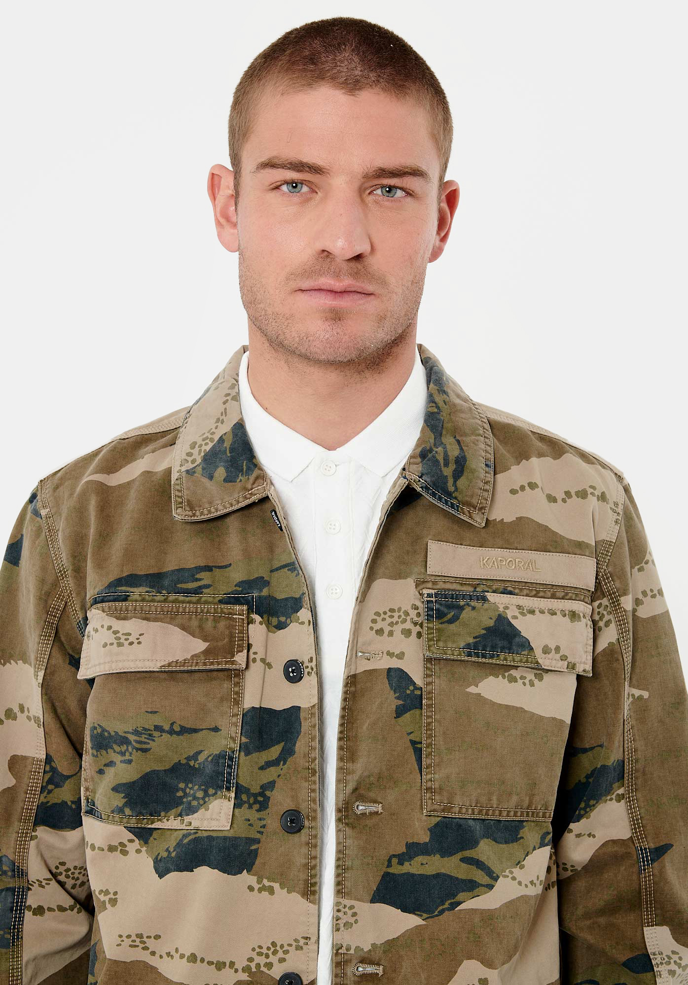 MAK    Veste kaki camouflage homme 100% coton