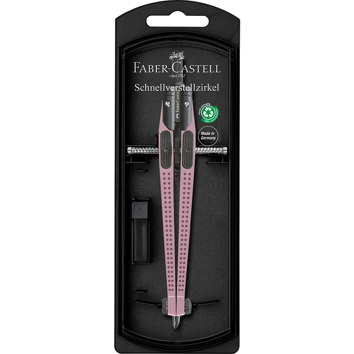Schnellverstellzirkel GRIP rosé, inkl. Ersatzteilen & Minen