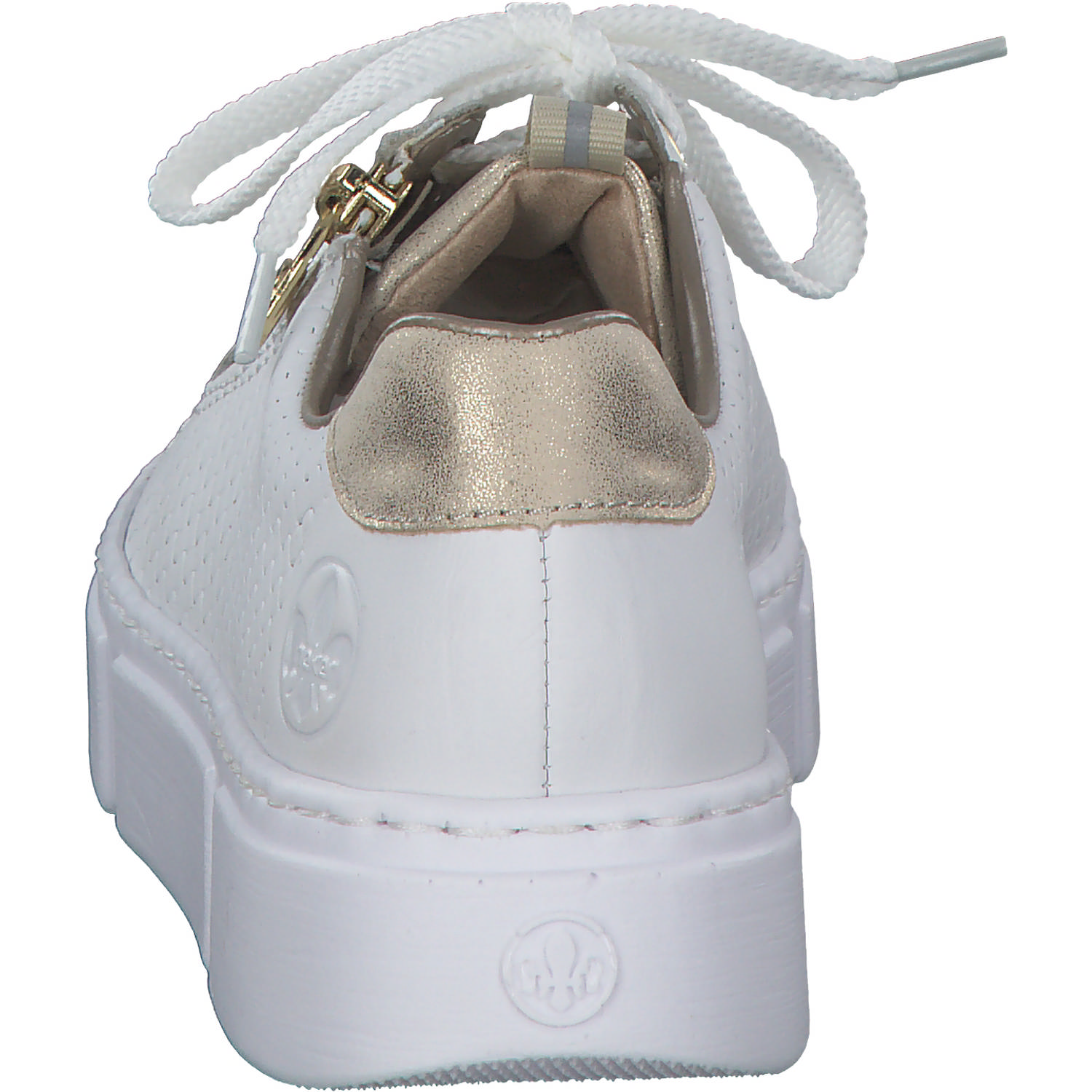 Rieker N5932, Schnürschuhe, Damen, hartweiss/muschel