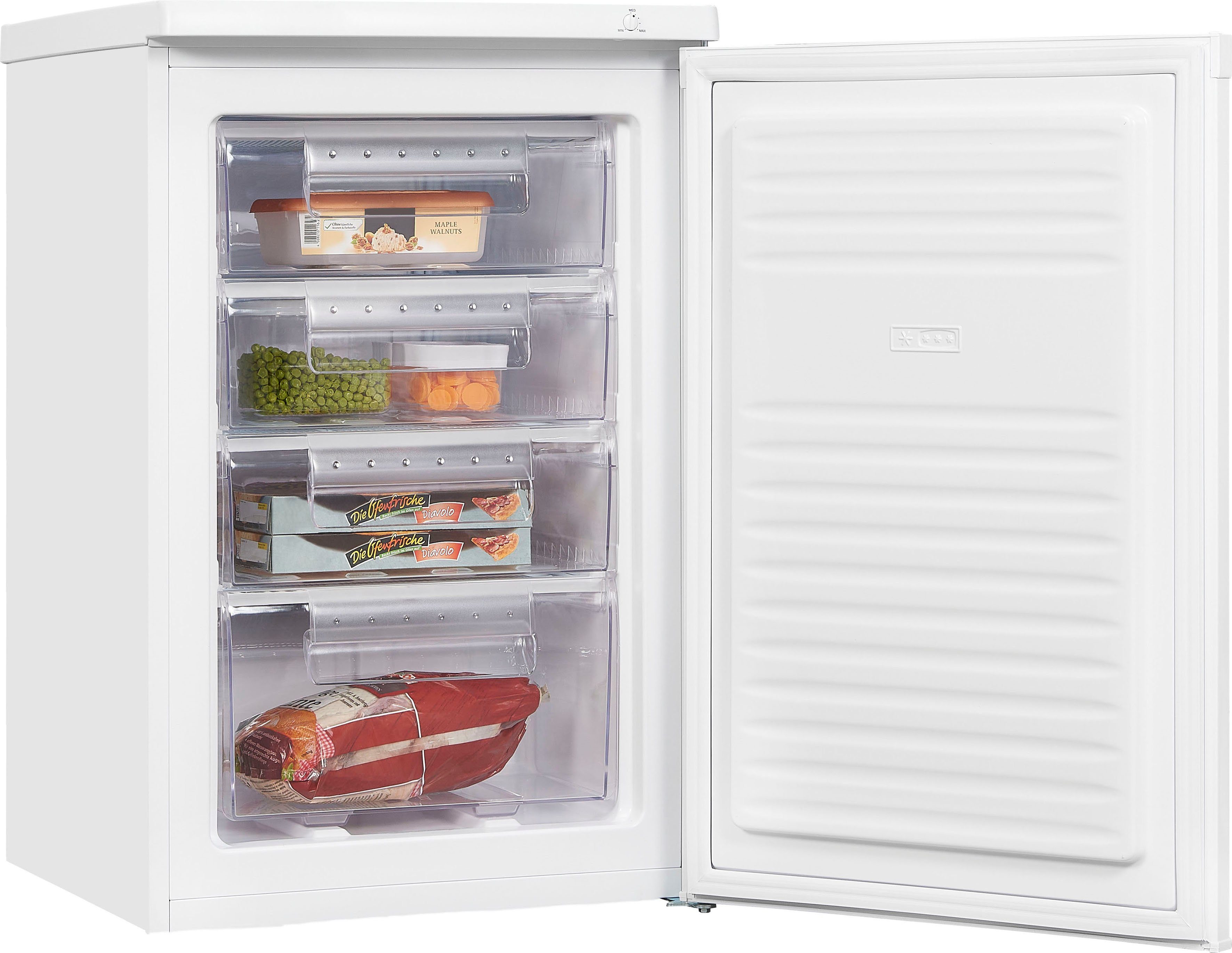 exquisit Gefrierschrank GS12-040E weiss, 85,5 cm hoch, 55,0 cm breit
