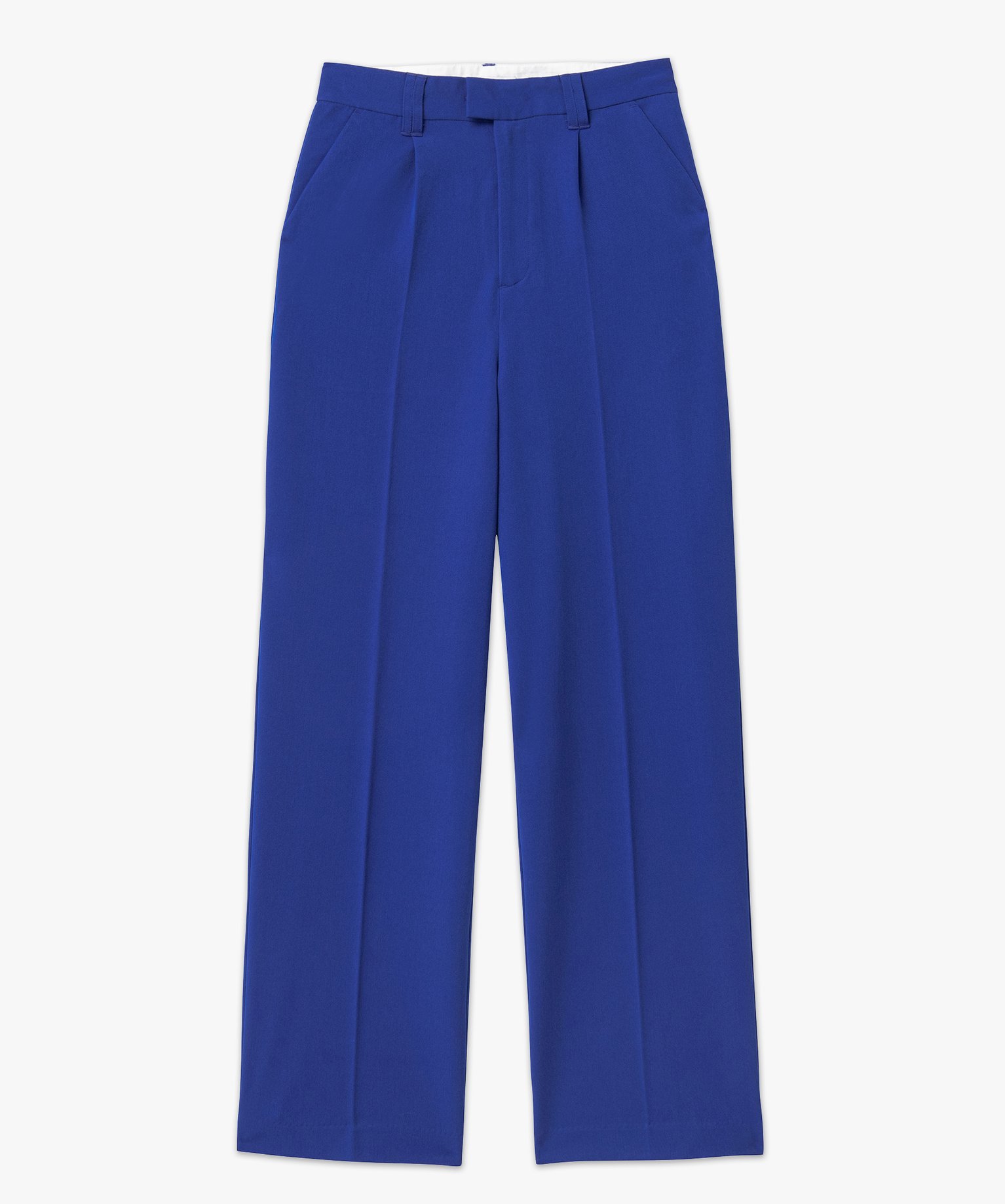 Pantalon de tailleur large femme bleu | GEMO