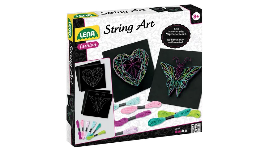 Lena - String Art Schmetterling und Herz