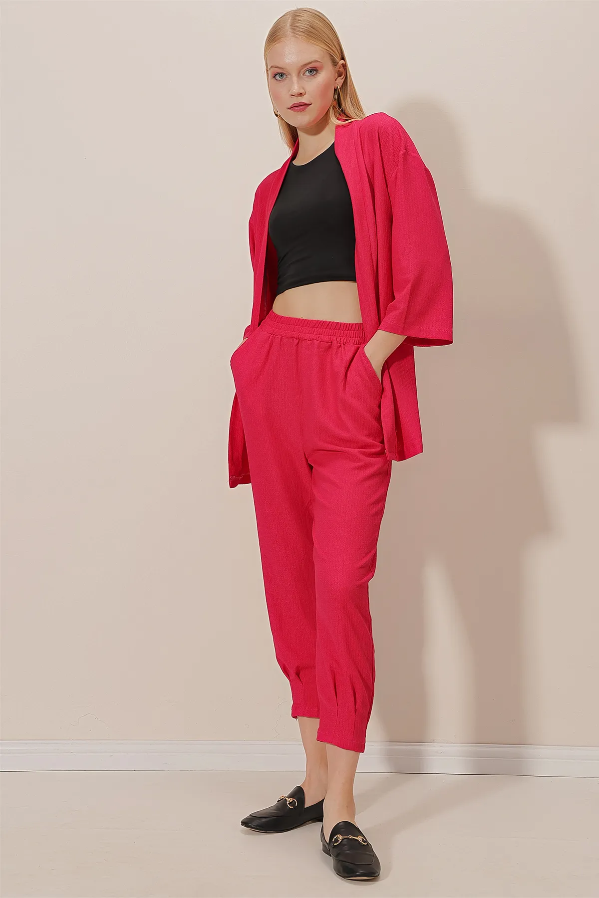 HAKKE  Bürümcük Cardigan-Hosen-Set