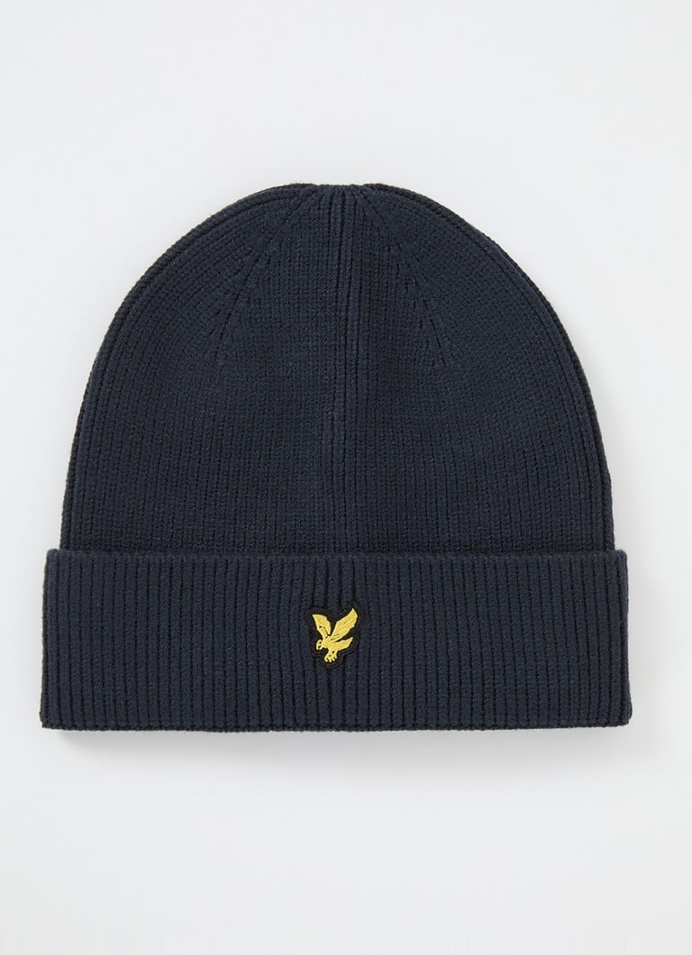 Șapcă Lyle & Scott tricotată cu nervuri și logo brodat