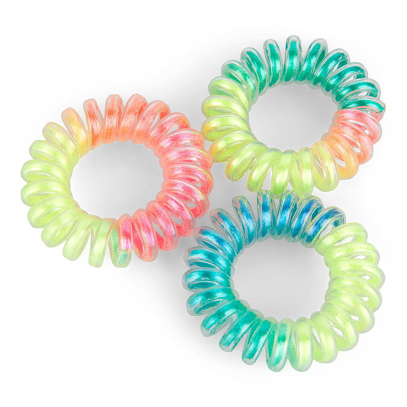Essentii Hårstrikk 3 strikk spiral regnbuefarget