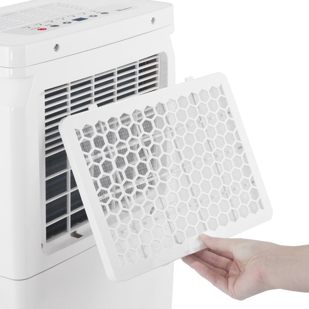 TROTEC Luftentfeuchter TTK 72 E, für 125 m³ Räume, Entfeuchtung 24,00 l/Tag, Tank 5,50 l, Entfeuchtungsautomatik mit Zielwertvorwahl zwischen 30 und 80 %