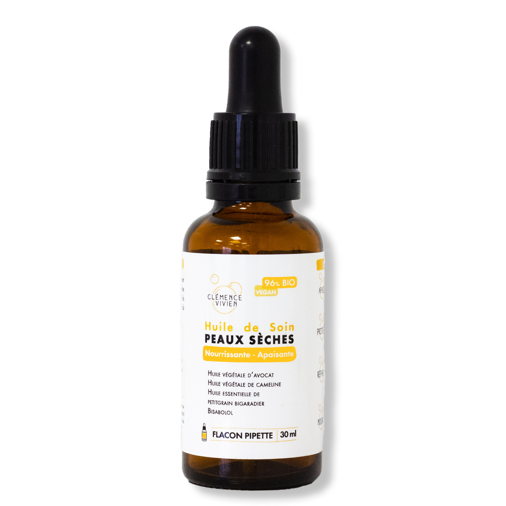 Clemence & Vivien HUILE DE SOIN PEAUX SECHES 30 ML HUILE DE SOIN