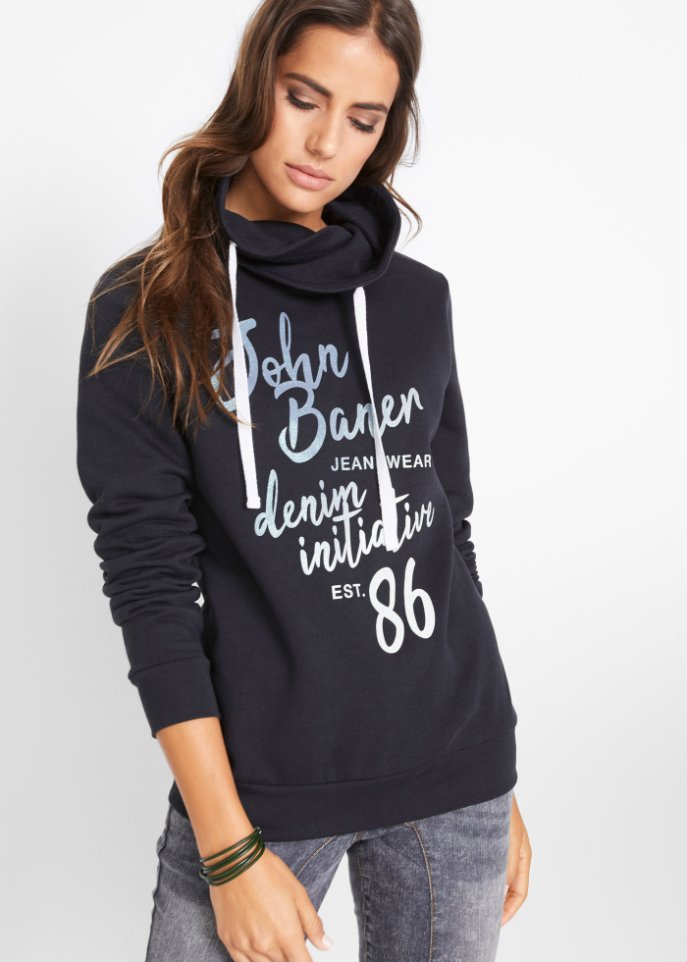 Sweatshirt mit Glitzerdruck