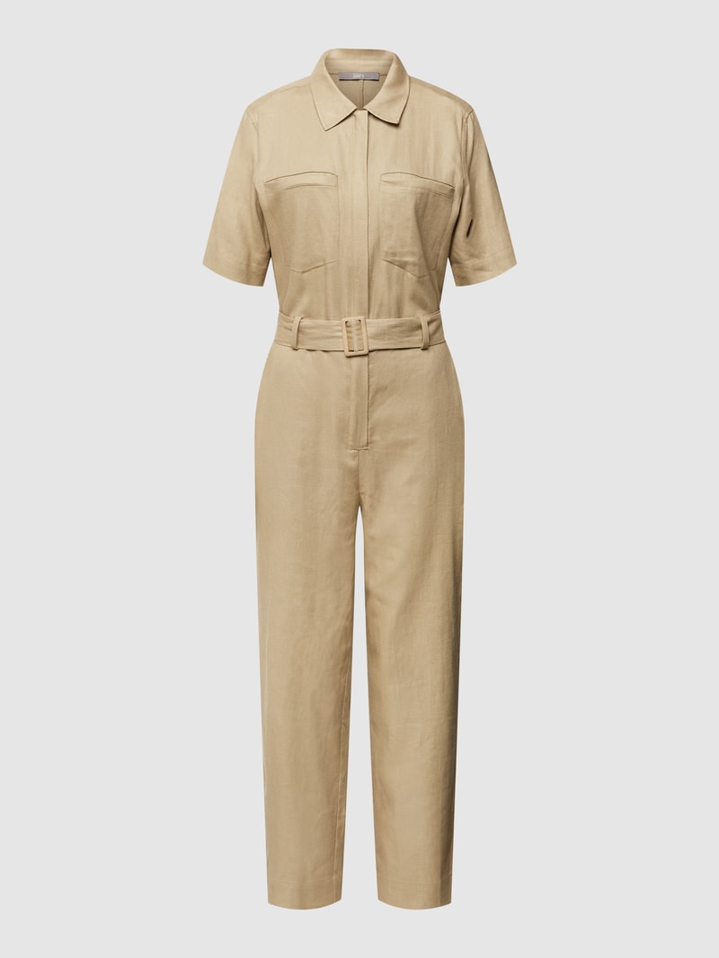Jumpsuit mit Taillengürtel in sand