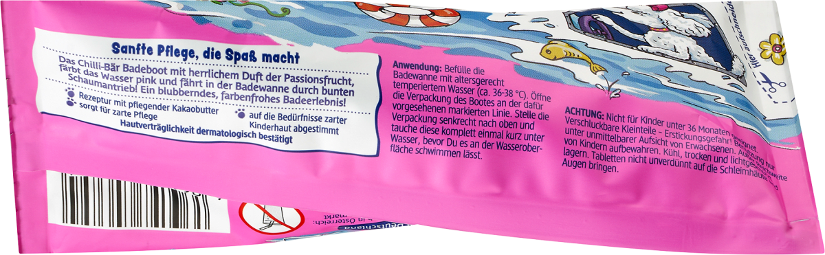 Kinder Badezusatz Chilli-Bär Badeboot pink, 1 St