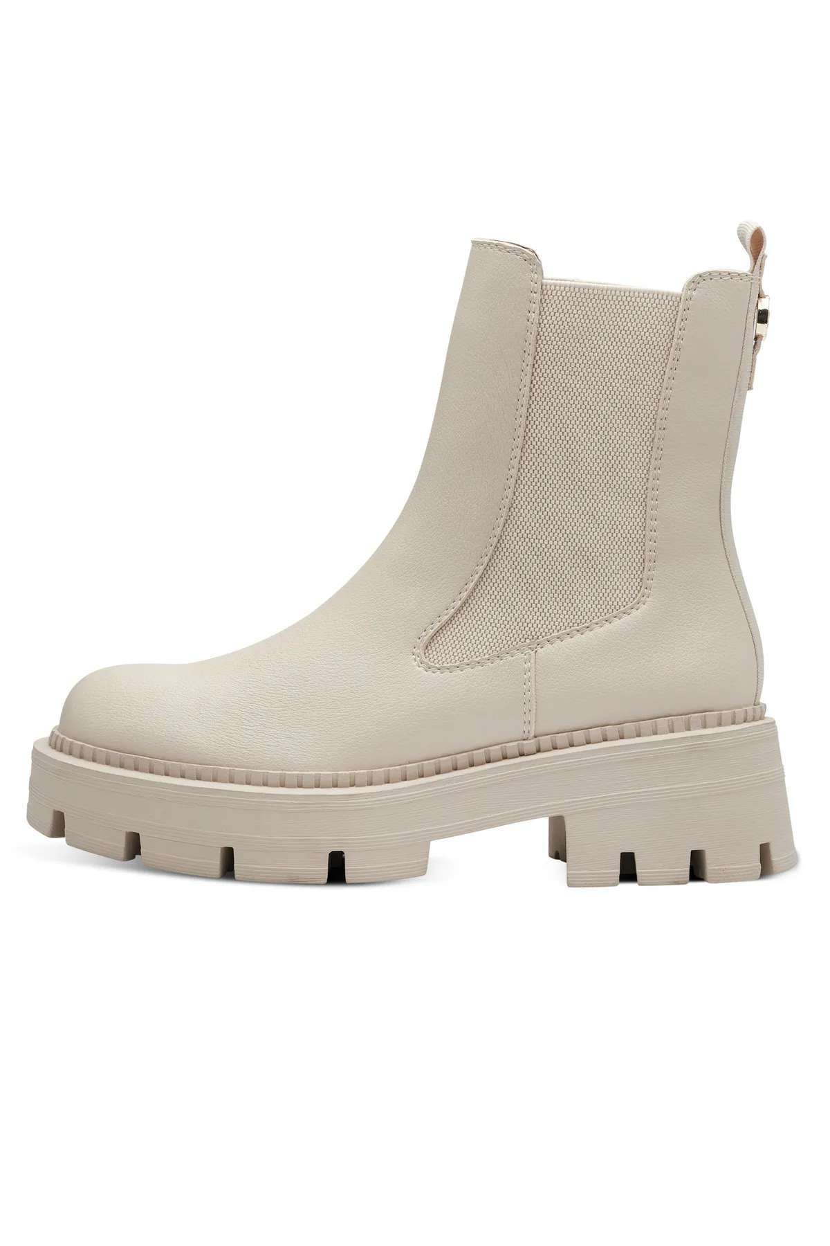 Tamaris  Stiefelette - Beige - Flacher Absatz