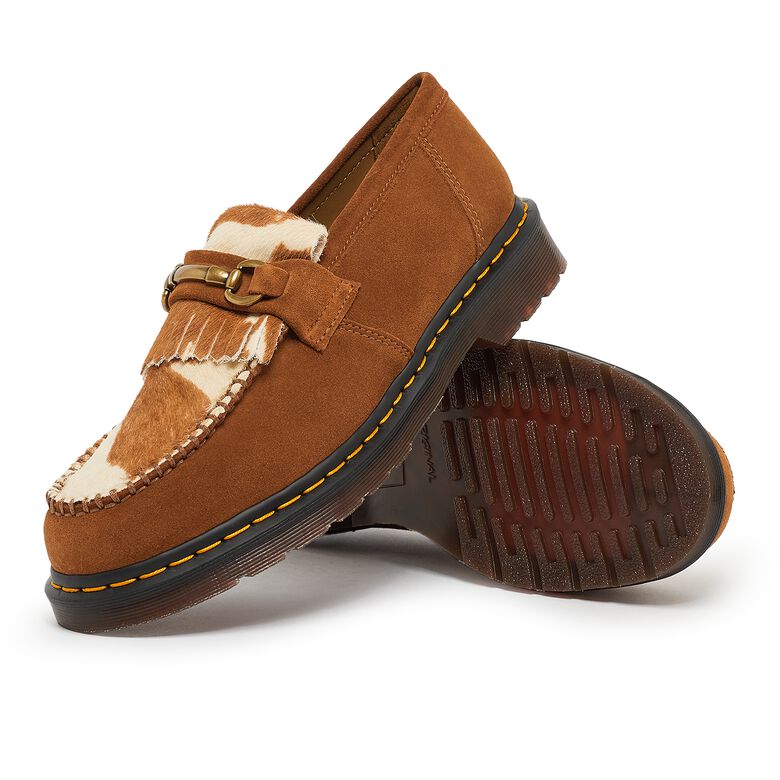 Dr. Martens Adrian Snaffle Loafer pecan brown repello calf suede