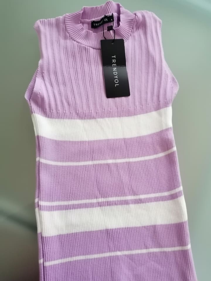 trendyol Top in Flieder/ Weiß günstig kaufen S