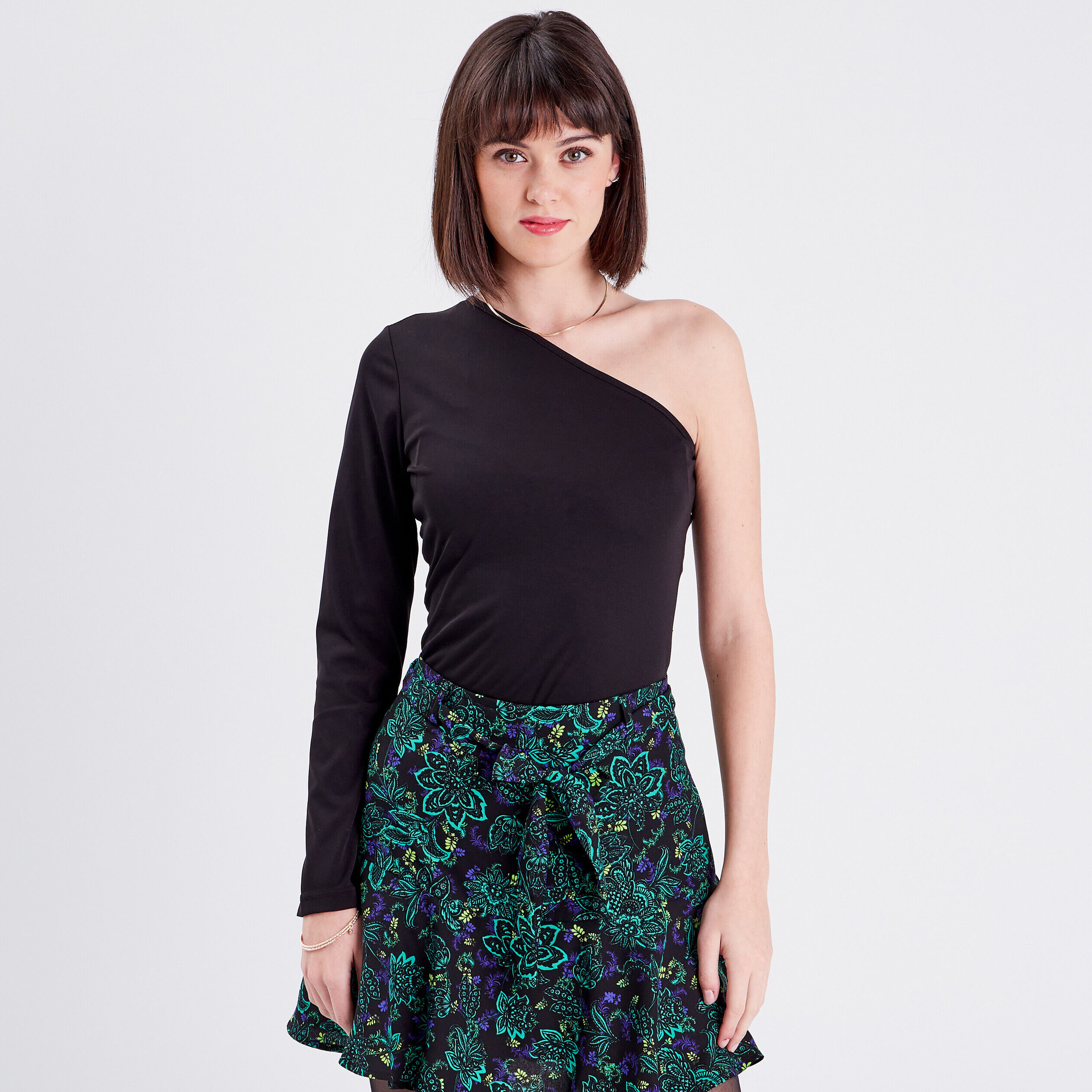 Body manches asymétriques noir femme | Cache Cache