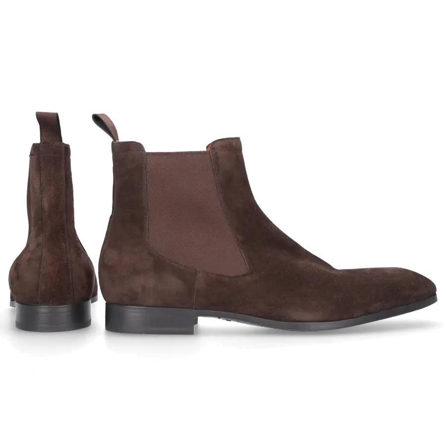 Santoni - Chelsea Boots 13414 Veloursleder - braun