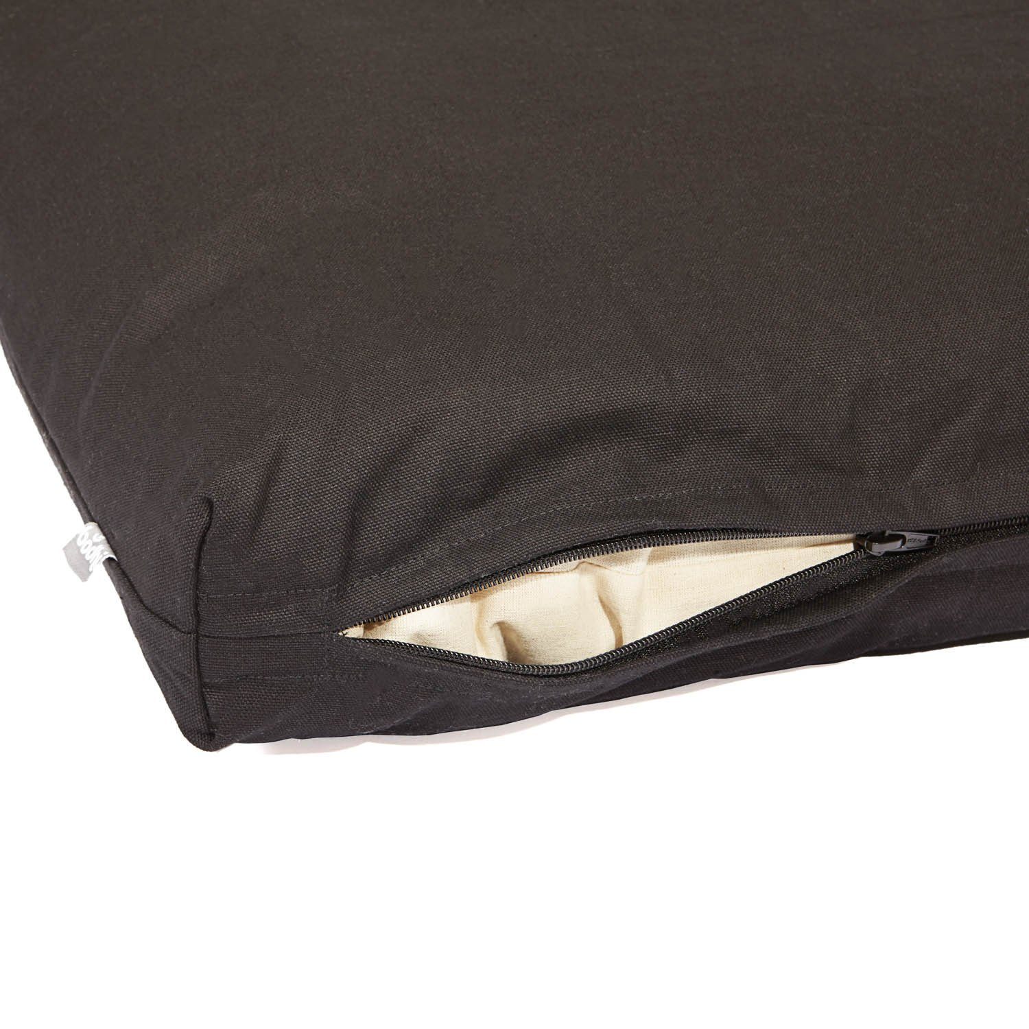 bodhi Meditationskissen Meditationsmatte Zabuton BASIC 80 x 80 cm schwarz