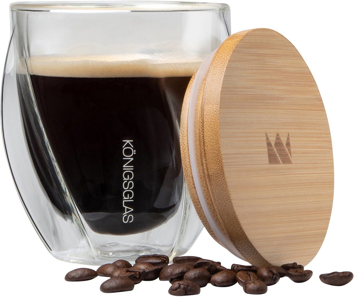 Königsglas Gläser-Set Swing doppelwandige Gläser 2/4er Glas Set 250/350 ml Cocktailgläser, Premium Latte Macchiato Gläser aus Borosilikatglas, Trinkglas Kaffee Cappuccino Tasse Teeglas