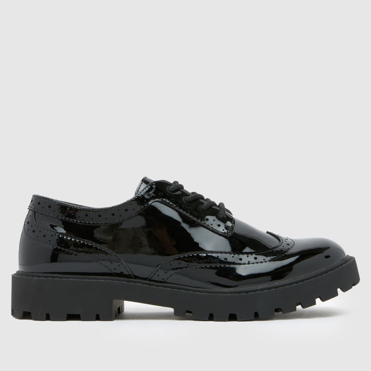 Schuh fekete Londyn csipkés lányka ifjúsági cipő