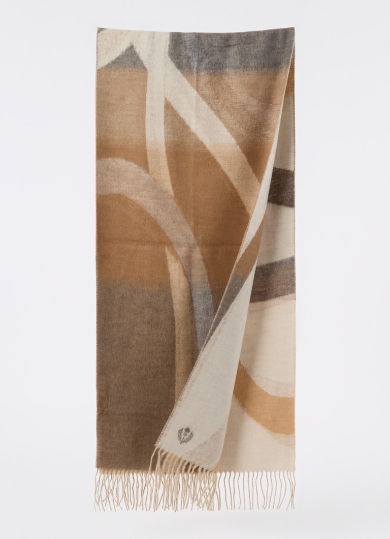 Fraas Cashmink scarf with print 200 x 44 cm