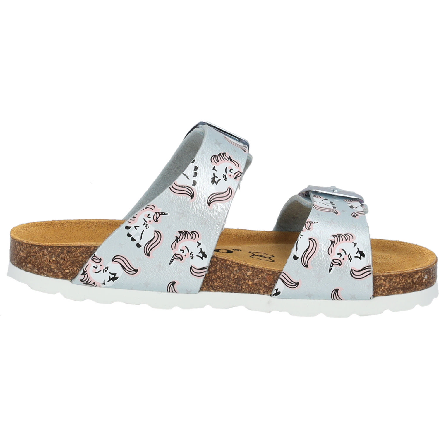 Palado Kids Samos G Print, Pantoletten, Kinder, Hellblau Metallic Unicorn