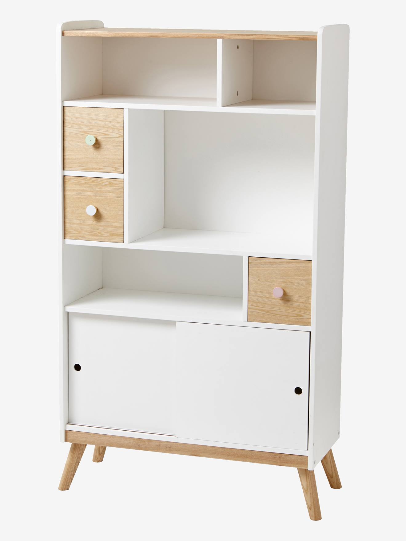 Vertbaudet Kinder Regal KONFETTI - weiß