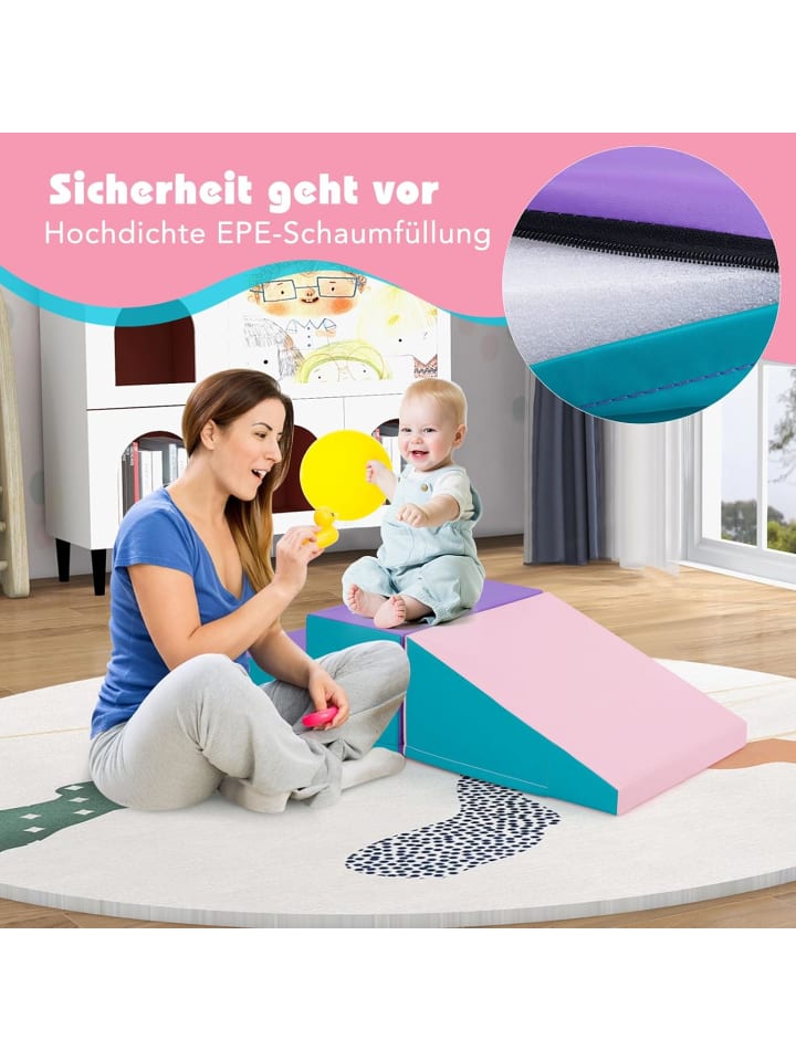 COSTWAY 2 TLG. Schaumstoffbausteine Kinder in Lila günstig kaufen onesize