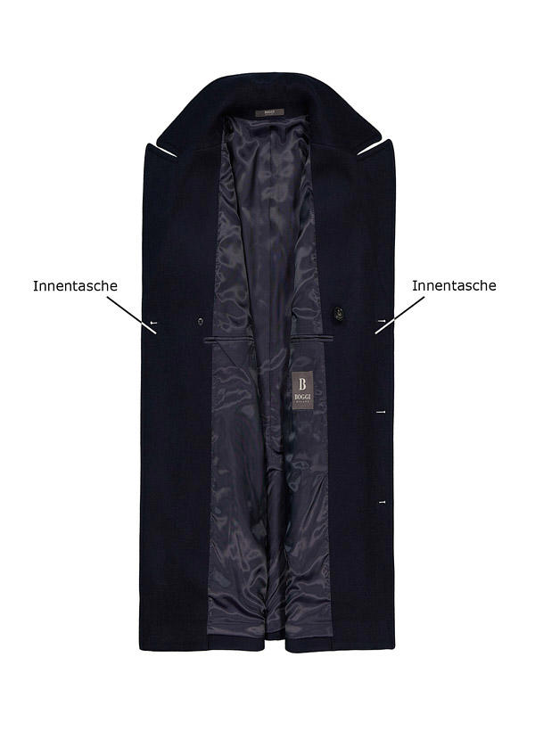BOGGI MILANO, Cabanjacke, Schurwolle, dunkelblau