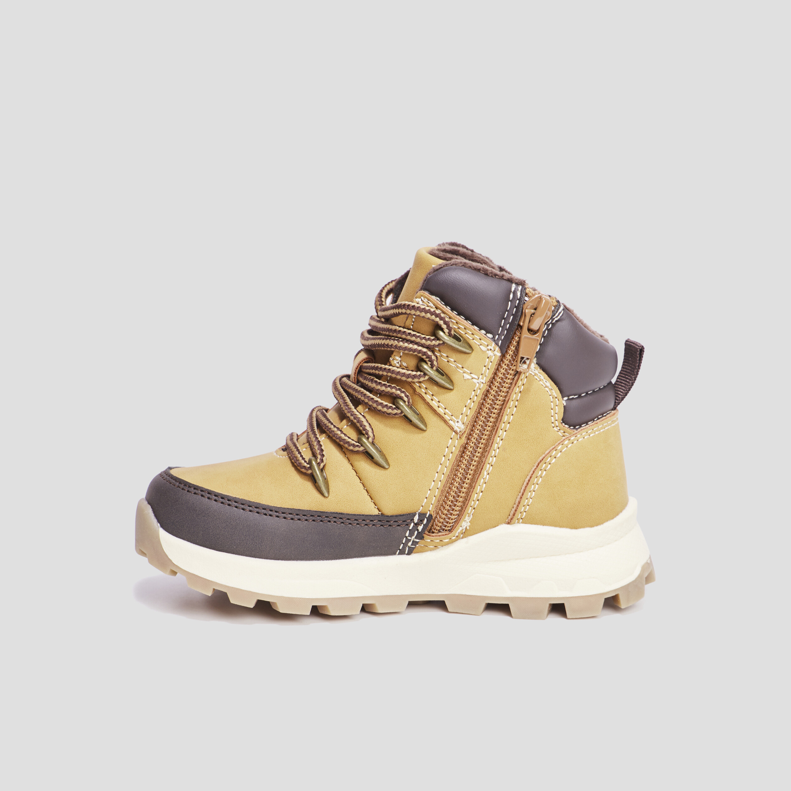 Bottines zippées Trappeur Barato jaune garçon | La Halle
