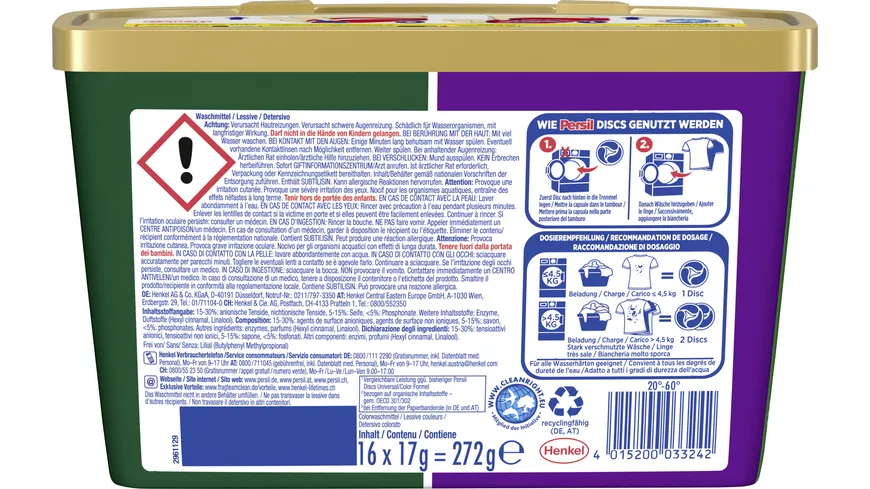 Persil 4in1 DISCS Color Excellence 16WL Colorwaschmittel